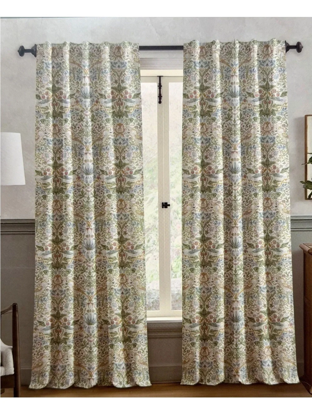 WILLIAM MORRIS Curtain 2 panels 37X96